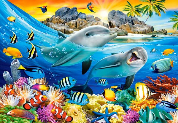 пазли castorland 1000 елементів dolphins in the tropics 04611 Ціна (цена) 228.00грн. | придбати  купити (купить) пазли castorland 1000 елементів dolphins in the tropics 04611 доставка по Украине, купить книгу, детские игрушки, компакт диски 1