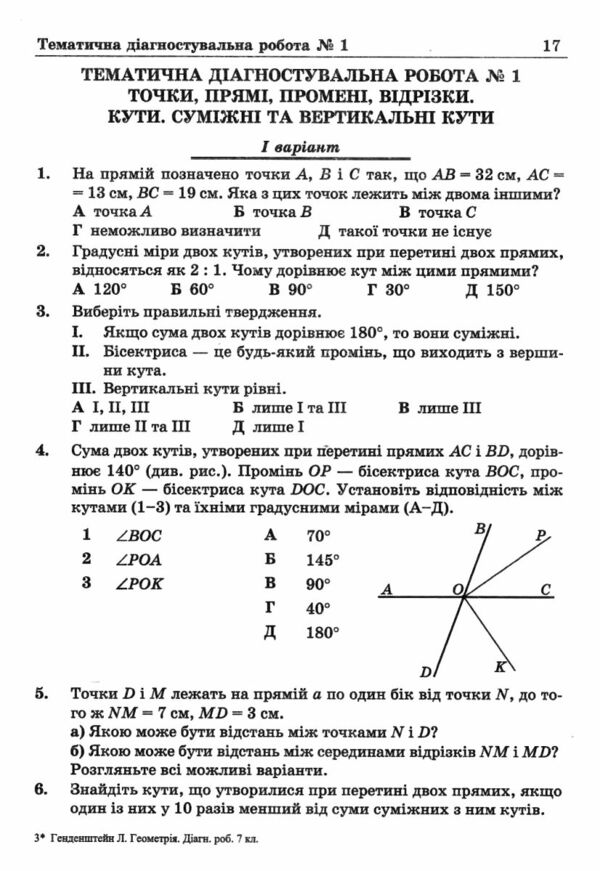 Геометрія 7 клас Діагностувальні роботи Генденштейн Ціна (цена) 44.00грн. | придбати  купити (купить) Геометрія 7 клас Діагностувальні роботи Генденштейн доставка по Украине, купить книгу, детские игрушки, компакт диски 3