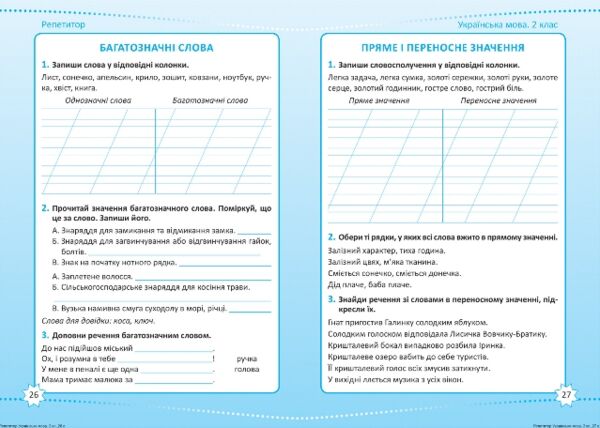 Репетитор Українська мова 2 клас Ціна (цена) 45.40грн. | придбати  купити (купить) Репетитор Українська мова 2 клас доставка по Украине, купить книгу, детские игрушки, компакт диски 3