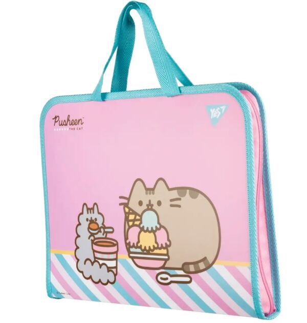 Портфель на блискавці з тканинними ручками Pusheen Stormy 492238 YES FC Ціна (цена) 186.50грн. | придбати  купити (купить) Портфель на блискавці з тканинними ручками Pusheen Stormy 492238 YES FC доставка по Украине, купить книгу, детские игрушки, компакт диски 1