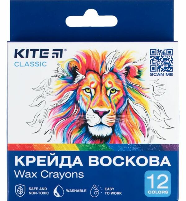 Крейда воскова 12 кольорів Kite Classic K-070 Ціна (цена) 37.30грн. | придбати  купити (купить) Крейда воскова 12 кольорів Kite Classic K-070 доставка по Украине, купить книгу, детские игрушки, компакт диски 2