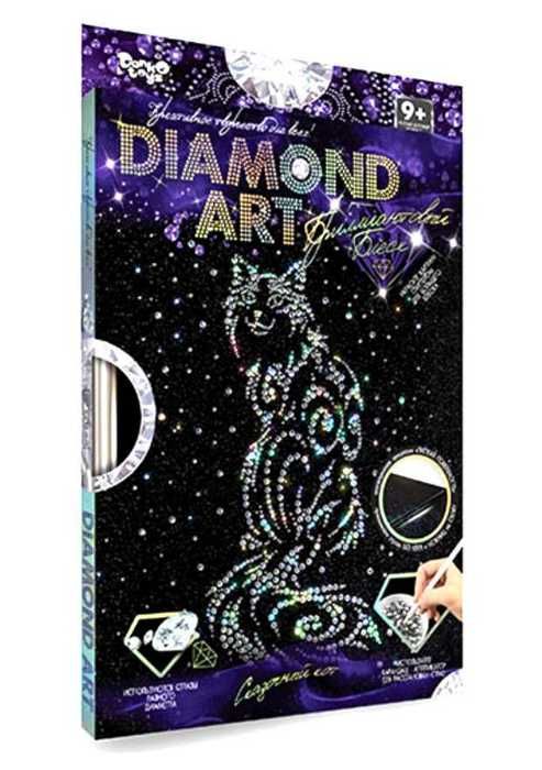 набір для творчості діамантовий блиск diamond art сказочный кот артикул DAR-01-08   купити Ціна (цена) 117.90грн. | придбати  купити (купить) набір для творчості діамантовий блиск diamond art сказочный кот артикул DAR-01-08   купити доставка по Украине, купить книгу, детские игрушки, компакт диски 1