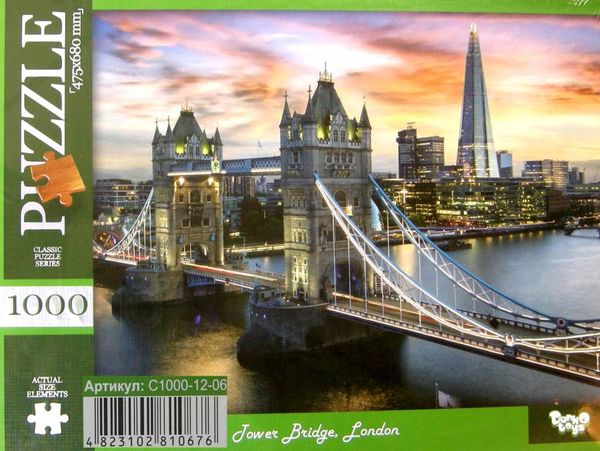 Пазли 1000 елементів   артикул  С1000-12-06 Tower Bridge, London     куп Ціна (цена) 123.70грн. | придбати  купити (купить) Пазли 1000 елементів   артикул  С1000-12-06 Tower Bridge, London     куп доставка по Украине, купить книгу, детские игрушки, компакт диски 1