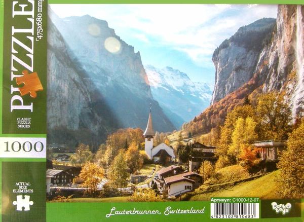 Пазли 1000 елементів   артикул  С1000-12-07 Lauterbrunnen, Switzerland   цен Ціна (цена) 123.70грн. | придбати  купити (купить) Пазли 1000 елементів   артикул  С1000-12-07 Lauterbrunnen, Switzerland   цен доставка по Украине, купить книгу, детские игрушки, компакт диски 1